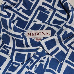 Merona (Target) Brand Blue and White Button Down